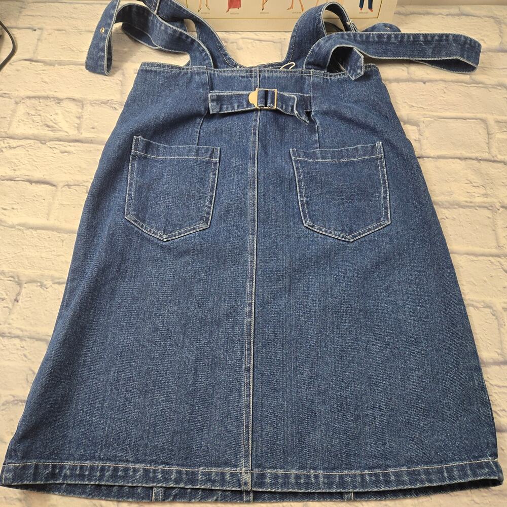NWOT Cloud Ten Denim Overall Mini Dress Wide Adjustable Straps size Small (2-4) - Picture 8 of 16